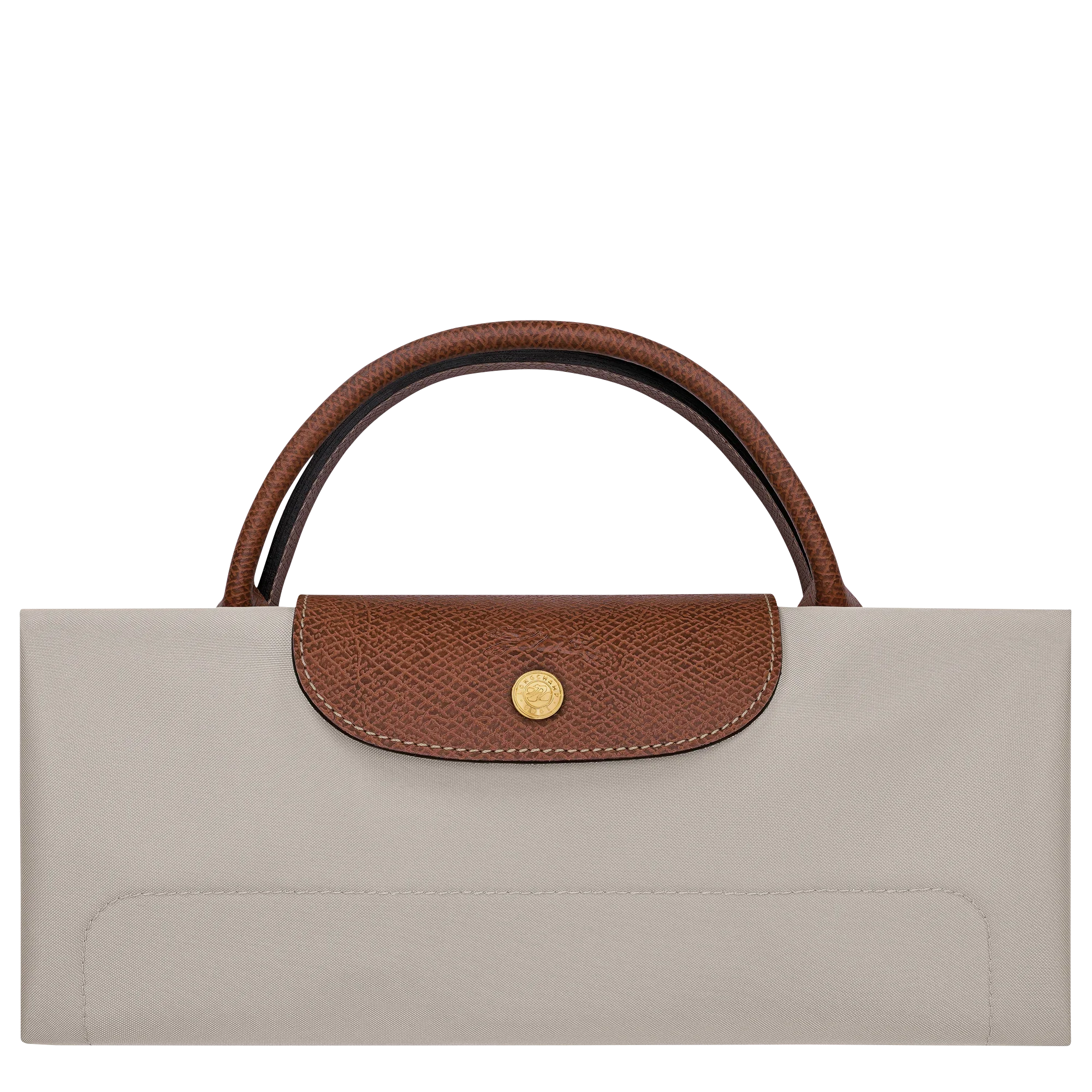 תיק יד מעוצב בצבע בז' עם ידיות ועיטור חום, מוצר יוקרה באתר CHOZEN