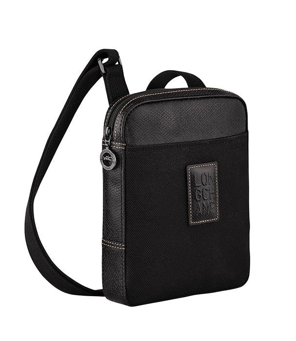 תיק צד שחור בעיצוב מודרני ממותג LONGCHAMP, קולקציית מותגים ב-CHOZEN