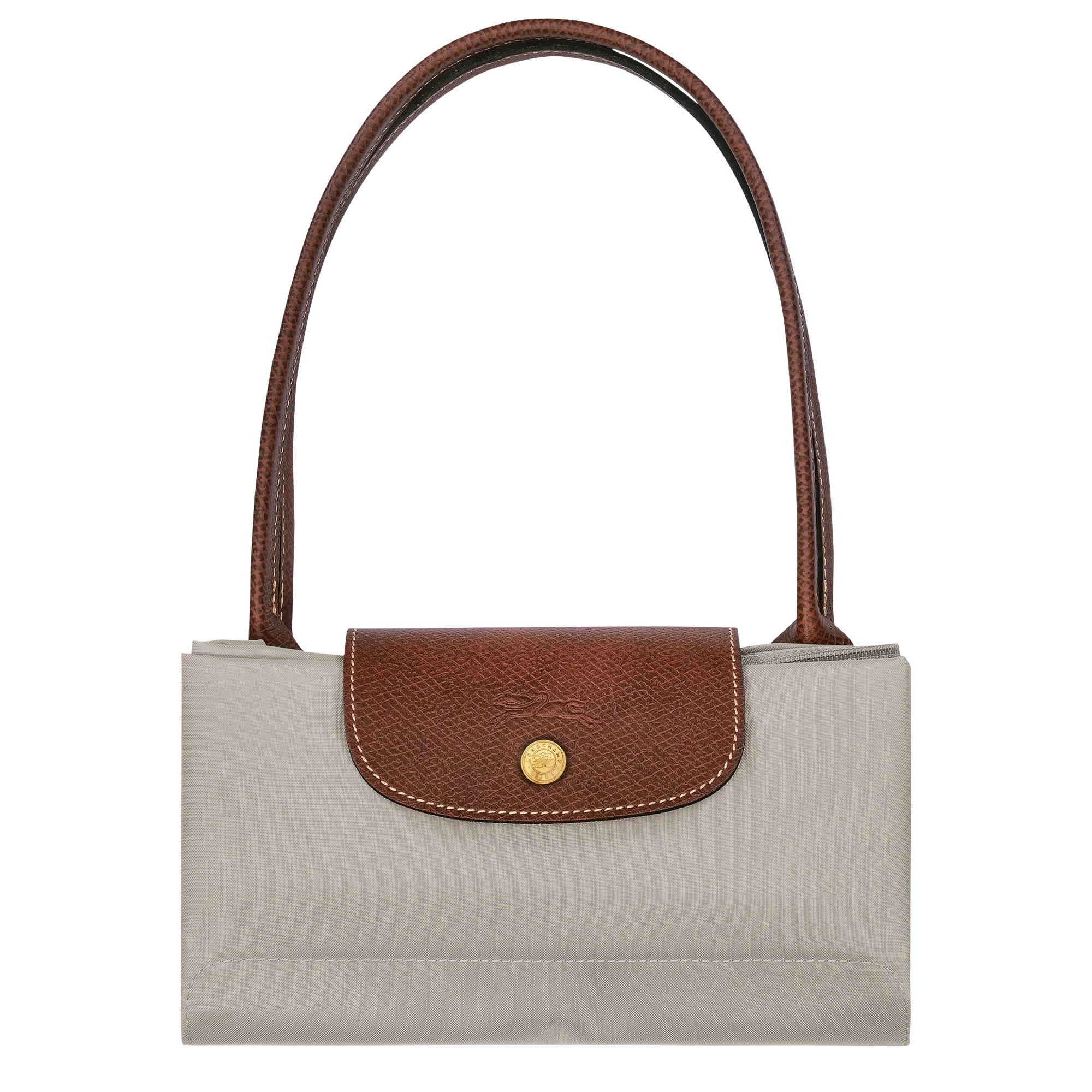 תיק יד לנשים, אפור עם ידית ודש חום, עיצוב קלאסי, מותג מוביל ב-CHOZEN