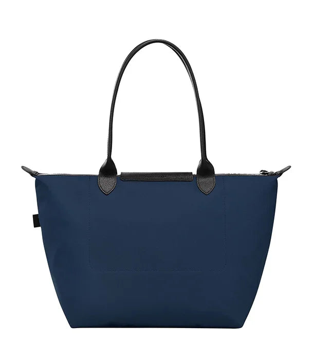 תיק יד כחול עם ידיות שחורות מעוצב, CHOZEN, קלאסי ואופנתי