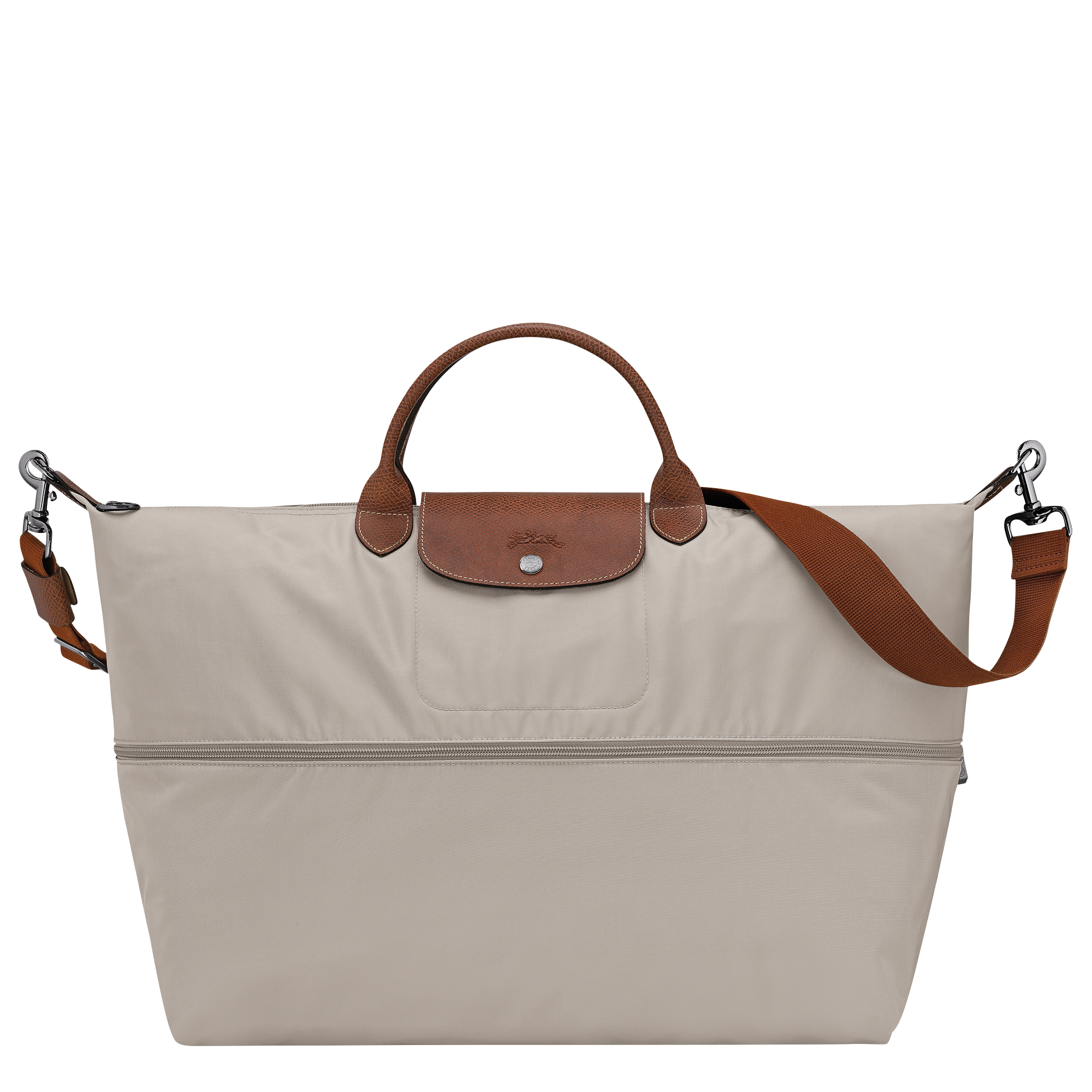 לונגשאמפ תיק נסיעות מתרחב Le Pliage Original אפור בהיר