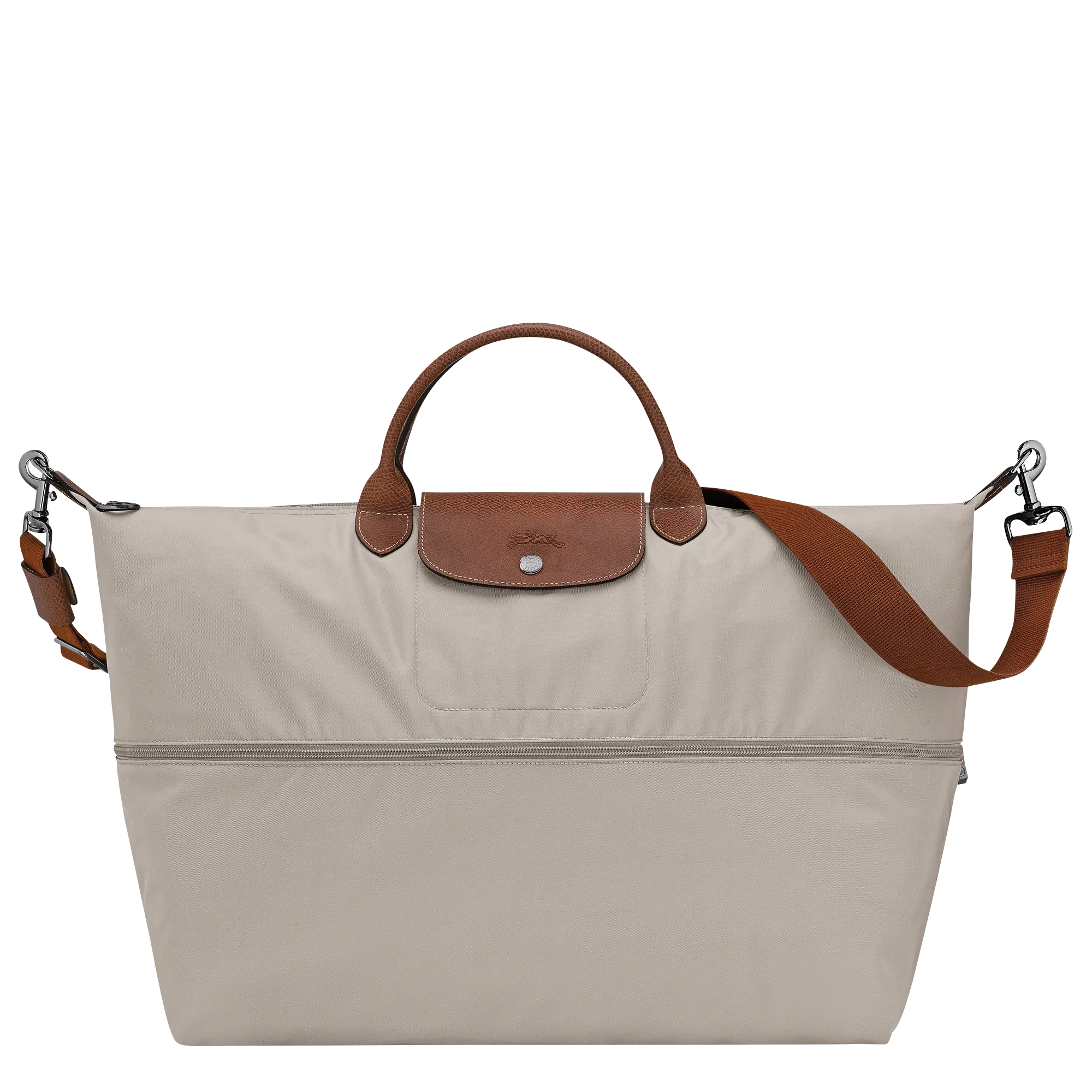 תיק יד יוקרתי בגוון בז' עם רצועה חומה, מותגים נבחרים CHOZEN, קבוצת אלפא