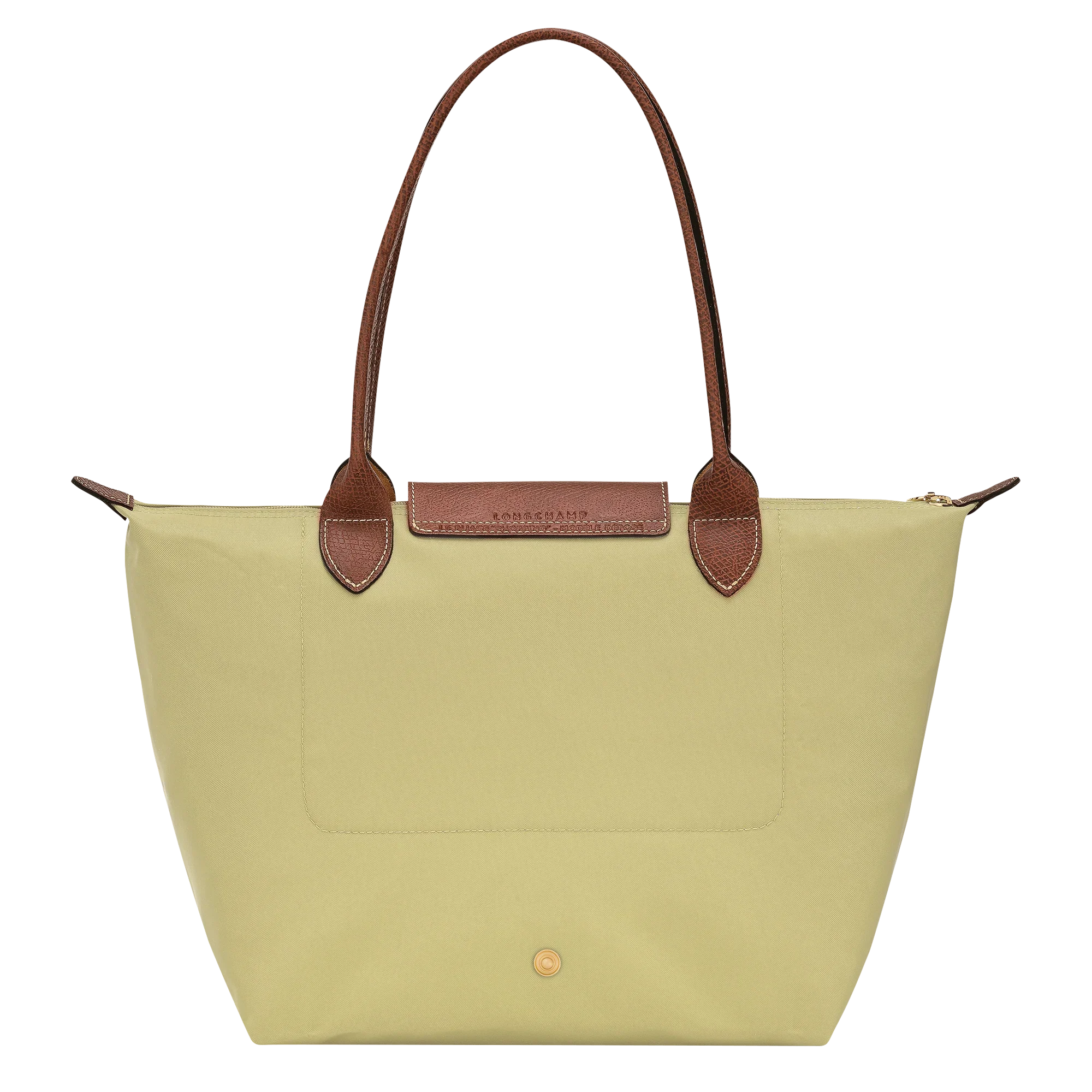 תיק יד איכותי בצבע בז' עם ידיות עור חומות, מבית המותגים המובילים ב-CHOZEN