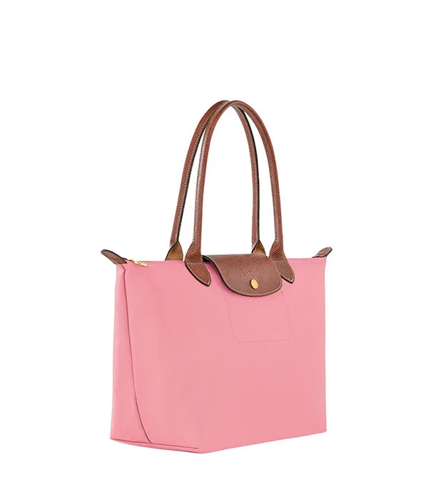 תיק יד ורוד עם ידיות חומות, אופנה לנשים מבית המותגים המובילים ב-CHOZEN