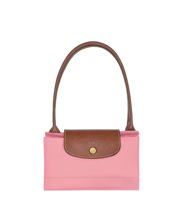 תיק יד ורוד עם ידיות ועיטורים חומים, אופנה יוקרתית באתר CHOZEN