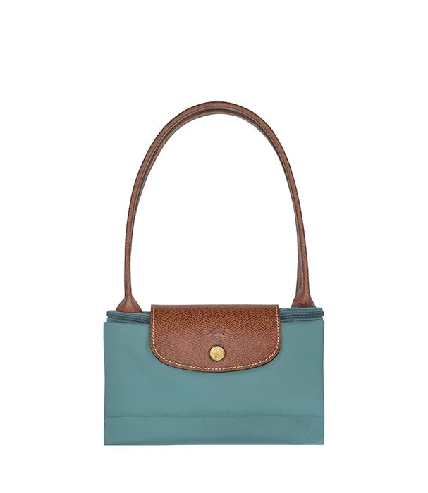 תיק יד אופנתי לנשים בירוק עם ידית וחלק עליון מעור חום באתר CHOZEN מותגים מובילים