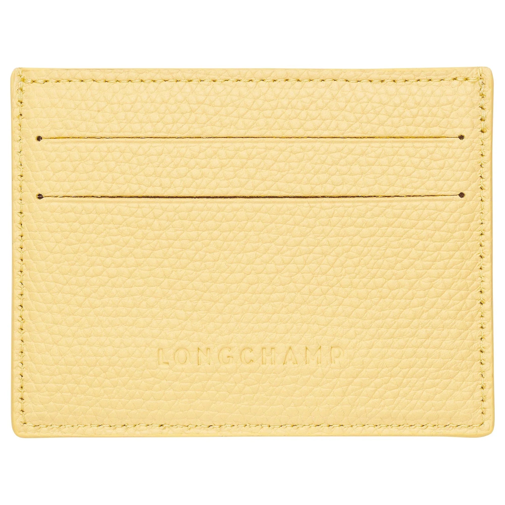 מחזיק כרטיסים עור בצבע צהוב מבית לונגשאמפ, מוצר יוקרתי של CHOZEN