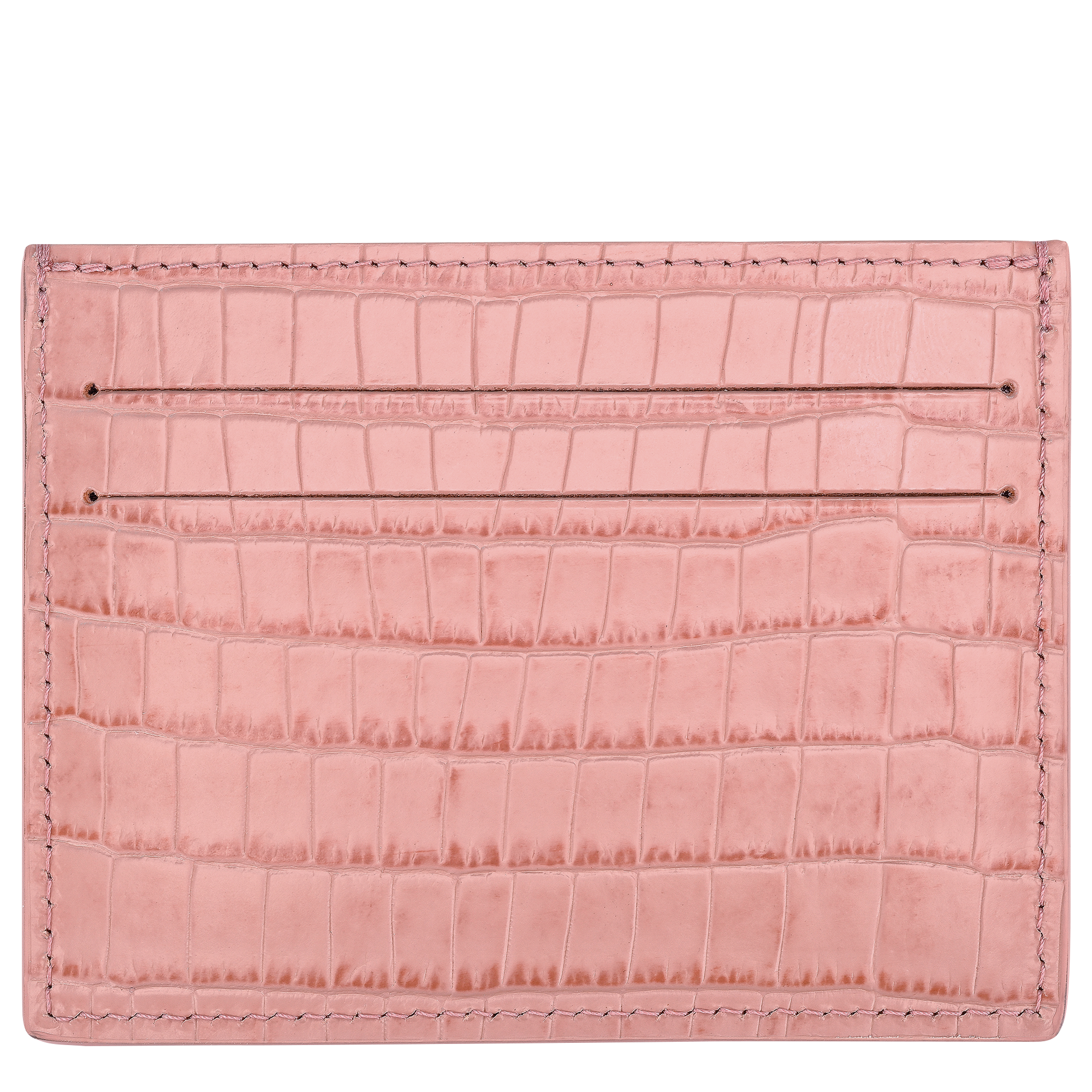 לונגשאמפ ארנק כרטיסים מעור ורוד בהיר