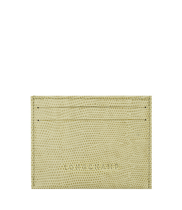 לונגשאמפ ארנק כרטיסים מעור פיסטוק - CHOZEN