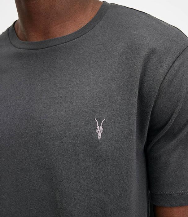 חולצת טי שירט אפורה CHOZEN עם רקמת גולגולת אייל, אופנה לגבר מבית קבוצת אלפא