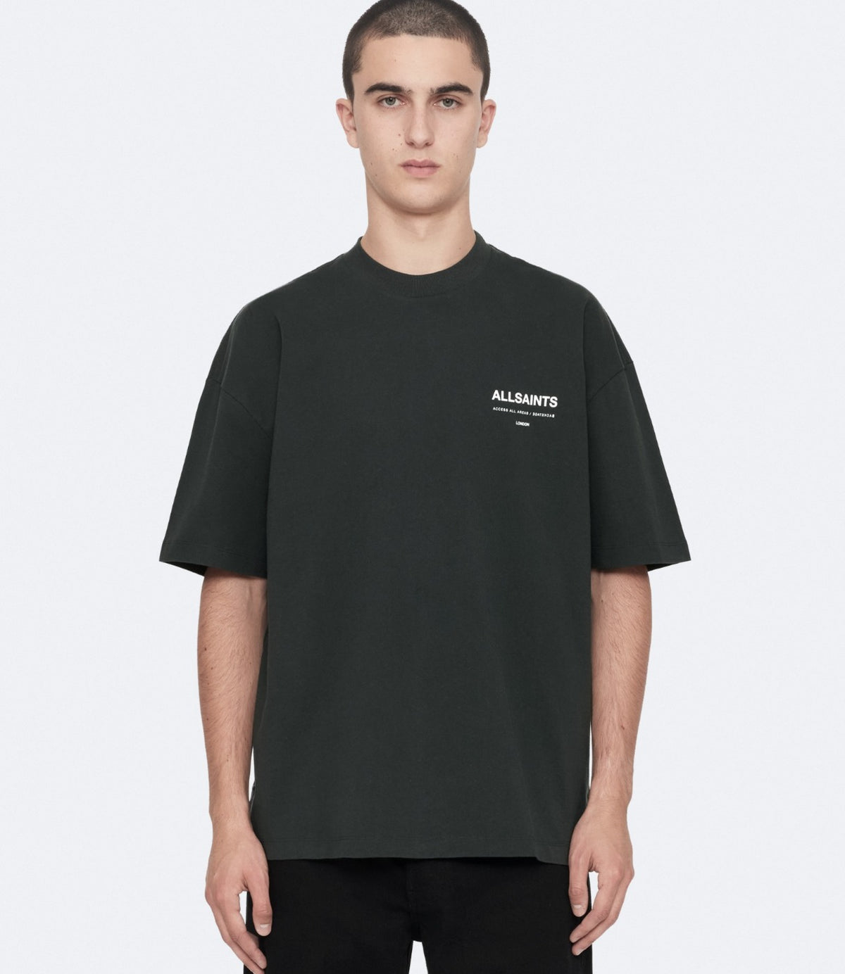 ALLSAINTS טי שירט קצרה בצבע אפור - CHOZEN
