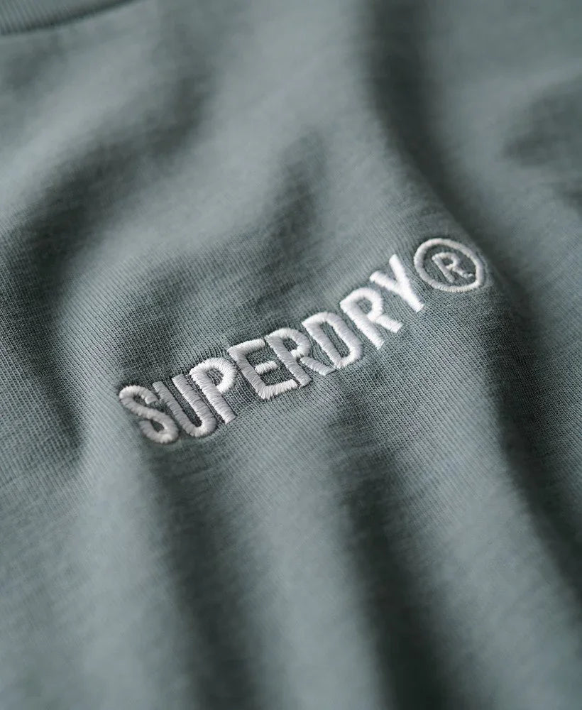 חולצת סופרדריי בצבע ירוק רקמת לוגו SUPERDRY, אופנת מותגים CHOZEN