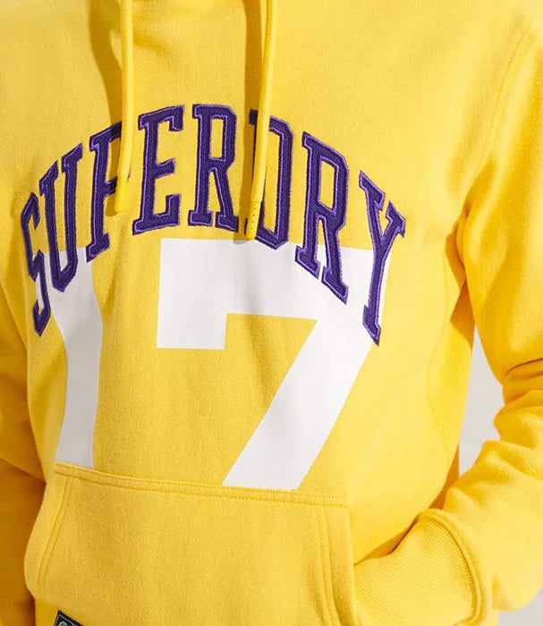 סווטשירט צהוב של SUPERDRY עם מספר 7, אופנה גברים, מבית CHOZEN