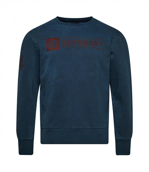 סווטשירט כחול לגברים, עם לוגו SUPERDRY, מבית המותגים הנבחרים CHOZEN