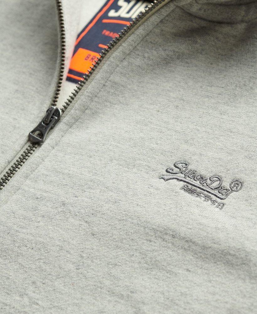 קפוצ'ון אפור עם רוכסן ולוגו SuperDry, מבית CHOZEN, מותגים מובילים קבוצת אלפא