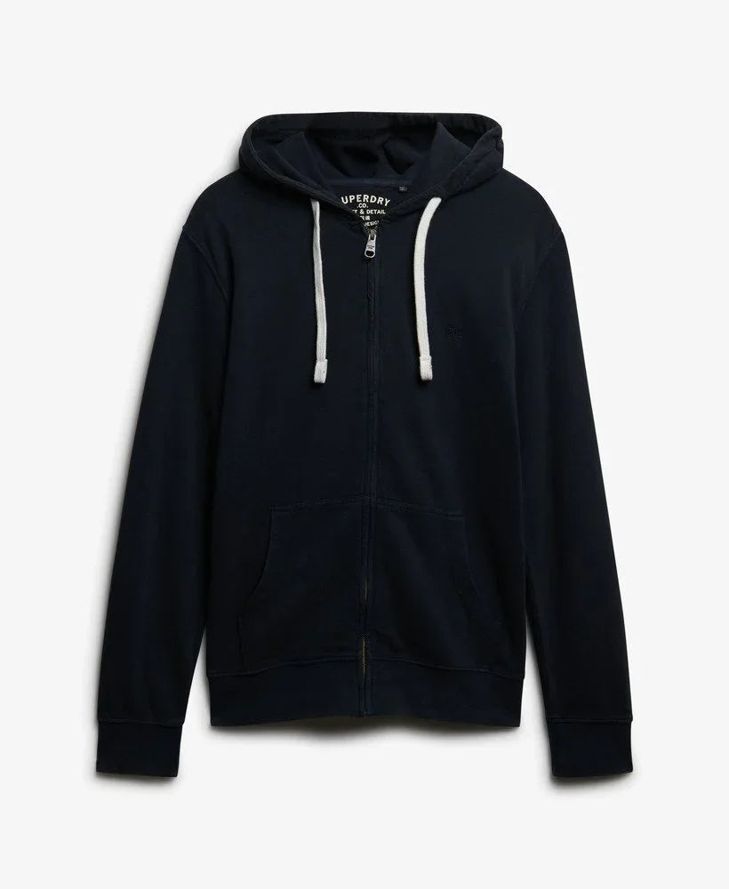 קפוצ׳ון רוכסן שחור לגבר של SUPERDRY עם שרוכים לבנים, קולקציה מובילה CHOZEN