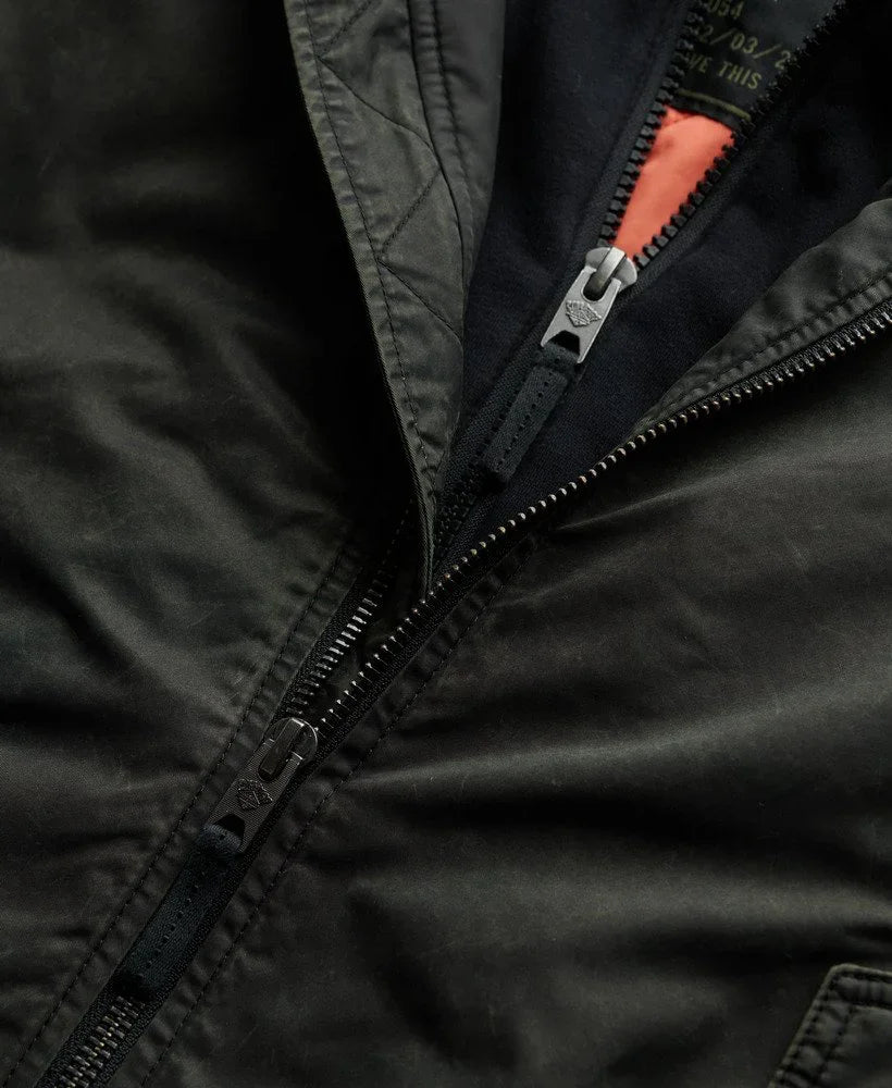 ז'קט שחור איכותי עם רוכסן, פרטי בד מחנות CHOZEN יבואן רשמי