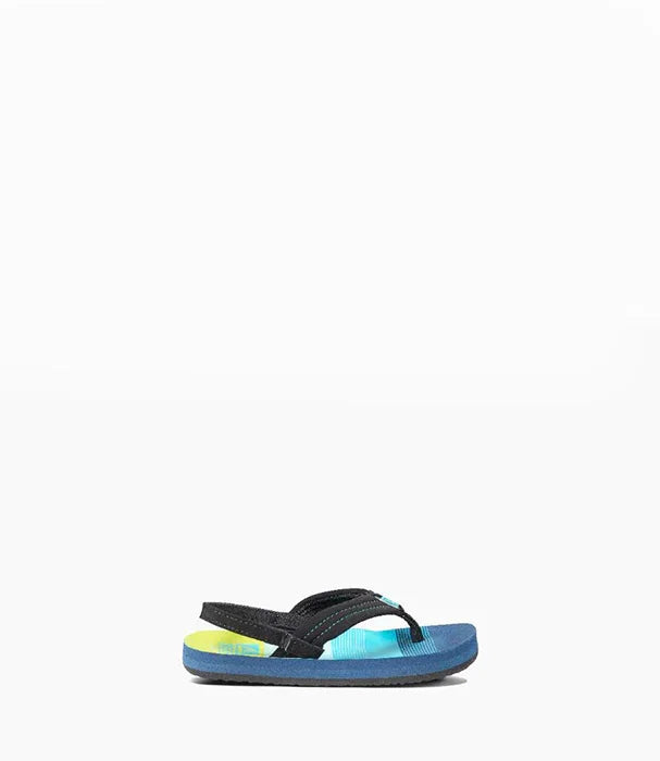 כפכף אצבע לילדים בצבעי שחור, כחול וצהוב על רקע לבן, CHOZEN מותגים מובילים