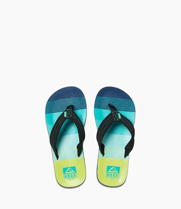 כפכפי אצבע REEF צבעוניים לילדים, רצועות שחורות, דגם קיץ CHOZEN
