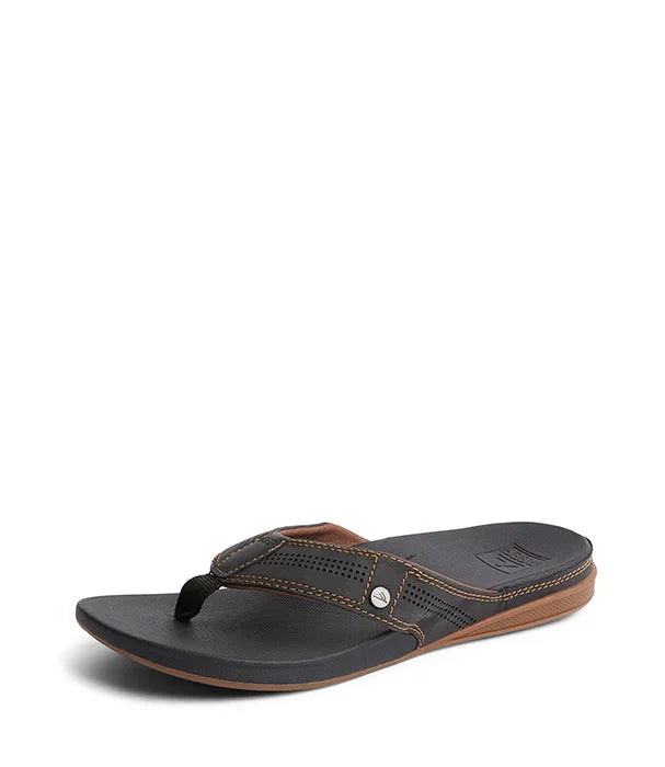 כפכף גברים מעור שחור וחום, עיצוב איכותי, מבית CHOZEN קבוצת אלפא