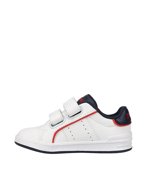 נעל ספורט ילדים לבנה עם רצועות סקוץ', עיצוב מודרני, מותגים מובילים ב-CHOZEN