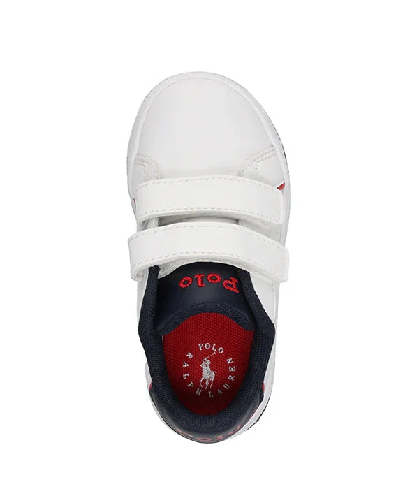 נעל סניקרס לבנה עם סגירת ולקרו לילדים, POLO RALPH LAUREN, מבית CHOZEN יבואן רשמי
