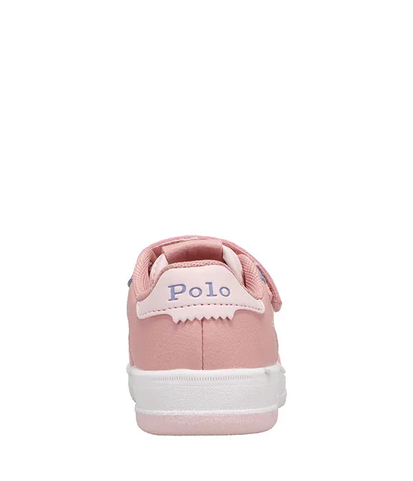 נעל ספורט ורודה ילדים Polo מבית CHOZEN מבט אחורי, סוליה לבנה, מותג מוביל