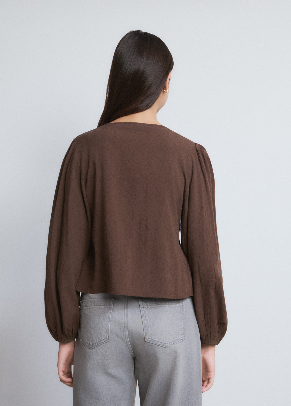 בראוני חולצה ארוכה לנשים
