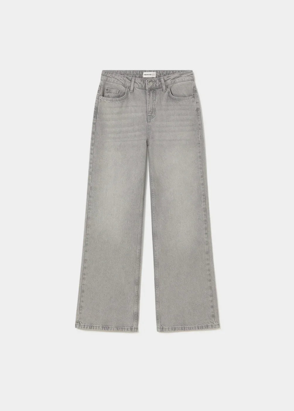 ג'ינס אפור ישר מבית CHOZEN, עיצוב קלאסי, לנשים, צילום על רקע לבן