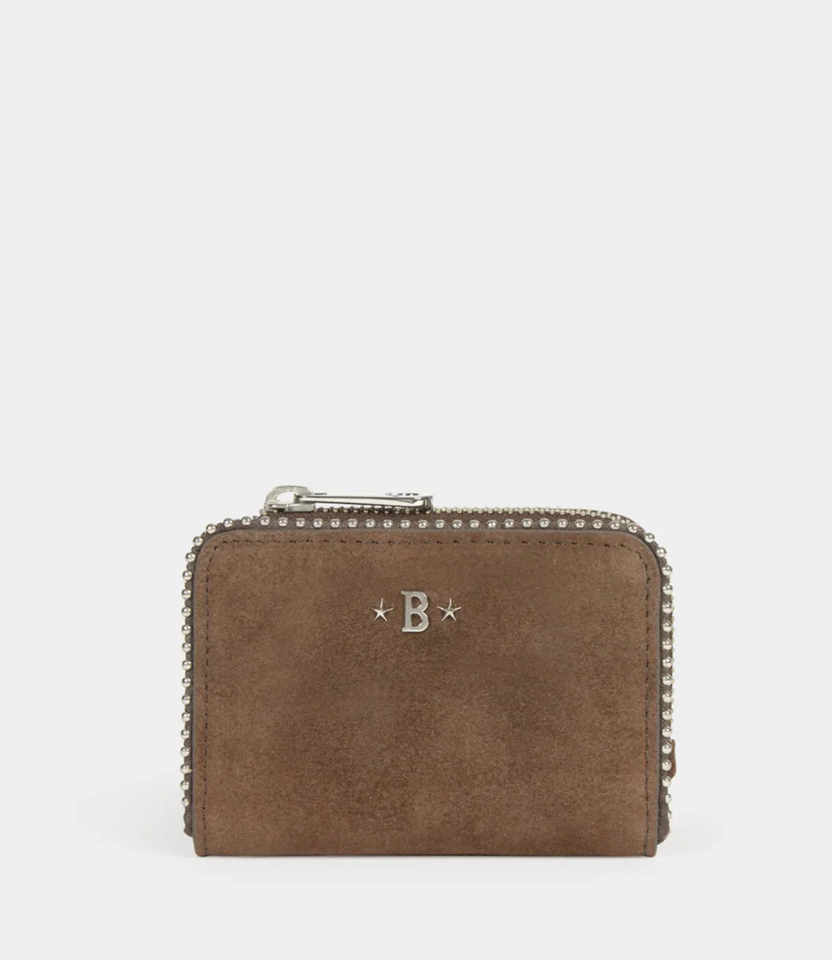 ארנק נשים חום מעור עם סמל כוכבים ומתכת, עיצוב יוקרתי, מבית CHOZEN קבוצת אלפא