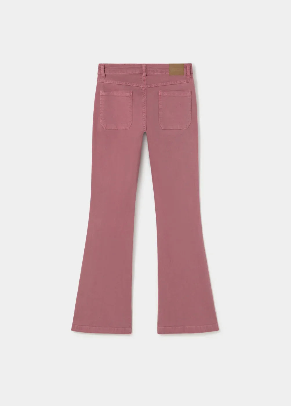 מכנסי ג׳ינס ורודים מתרחבים עם כיסים אחוריים, אופנה לנשים CHOZEN