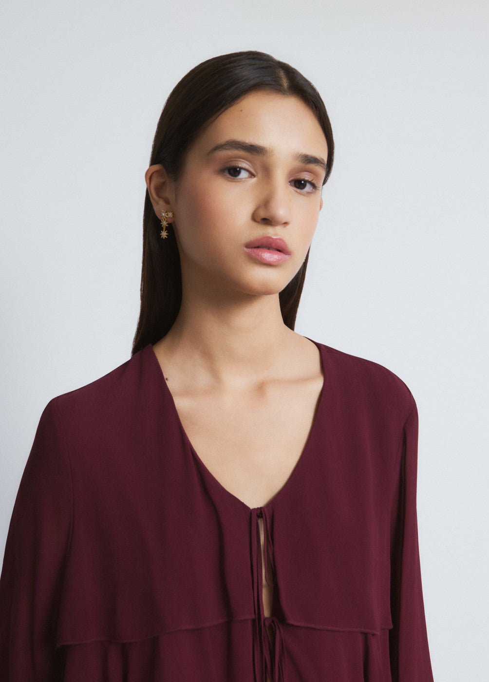 בראוני עגילים צמודים לנשים