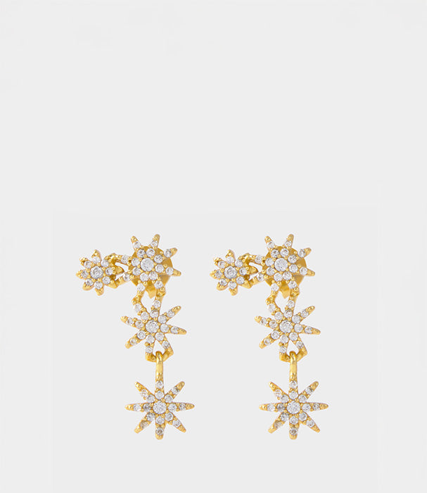 בראוני עגילים צמודים לנשים