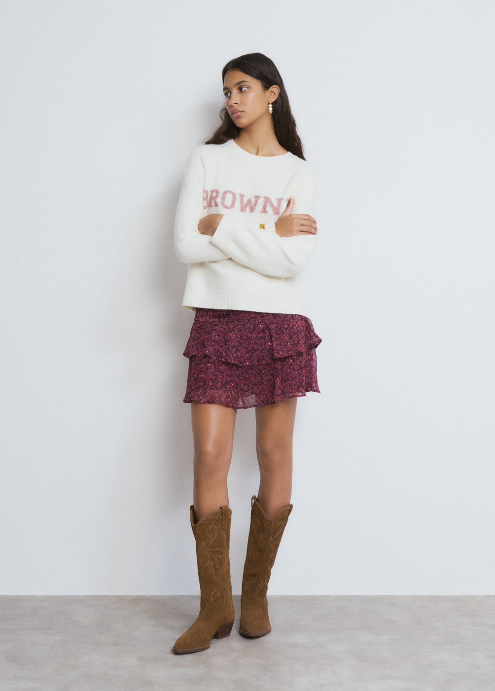 בראוני חצאית מיני לנשים