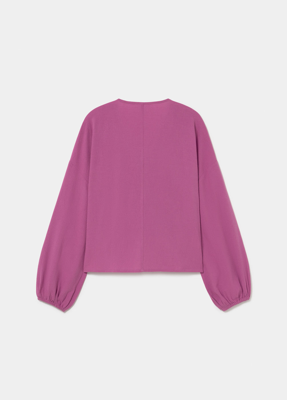 קרדיגן נשים סגול ארוך שרוולים נפוחים מבט אחורי