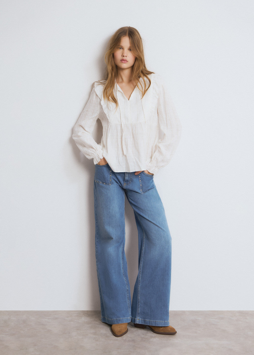 בראוני חולצה ארוכה לנשים