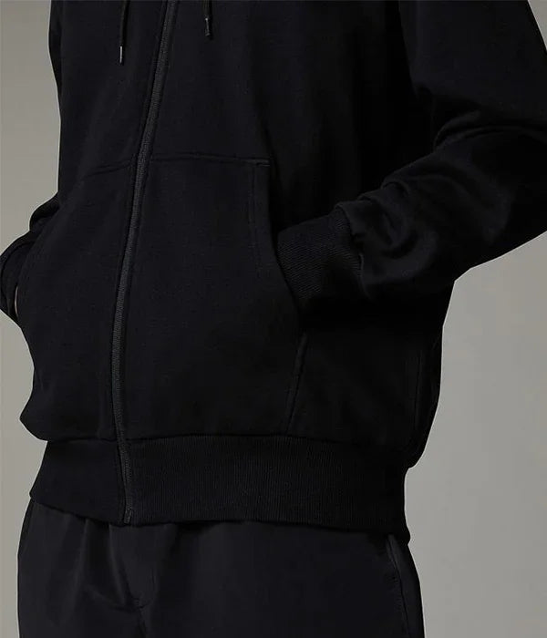 קפוצ'ון שחור לגבר עם רוכסן וכיסים, אופנת CHOZEN מבית קבוצת אלפא