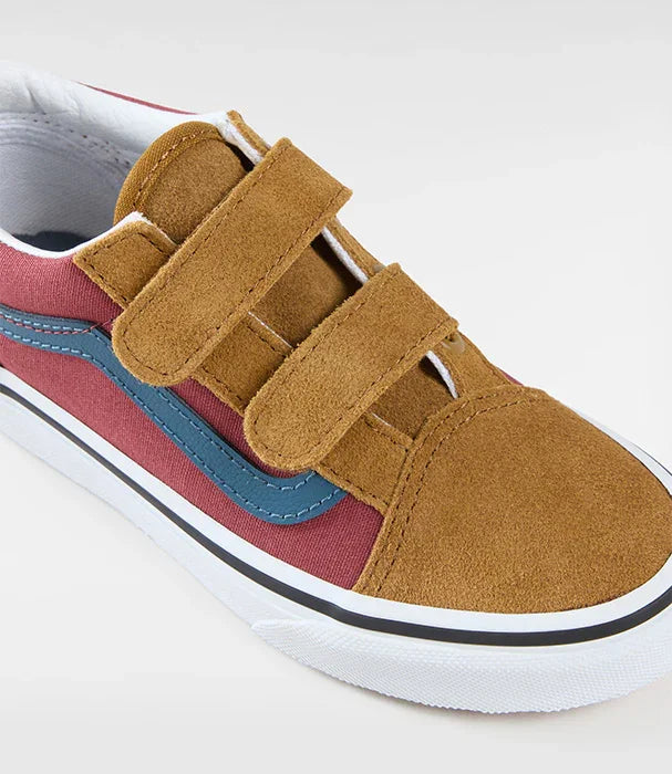 נעל ואנס ילדים עם סקוצ'ים, צבע חום ובורדו, דגם קלאסי CHOZEN