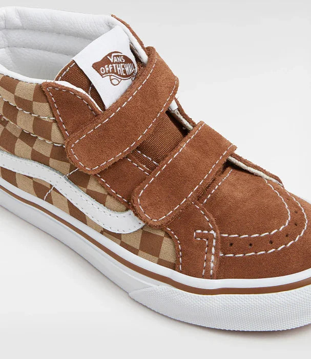 נעל ואנס סקייט חומה עם סקוצ'ים ודוגמת משבצות, איכותית מבית CHOZEN