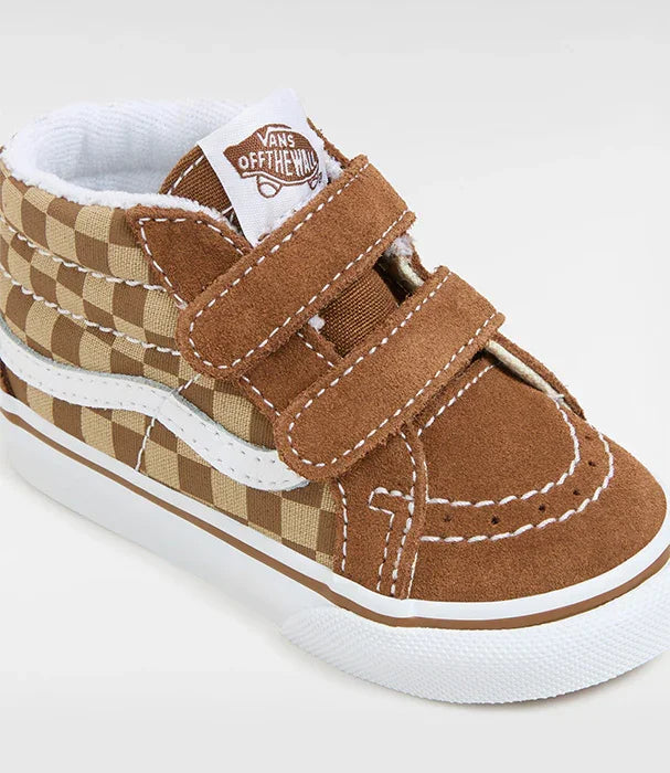 נעל ילדים ונאס חום עם סקוטש ודוגמת משבצות, צ'וזן, קבוצת אלפא