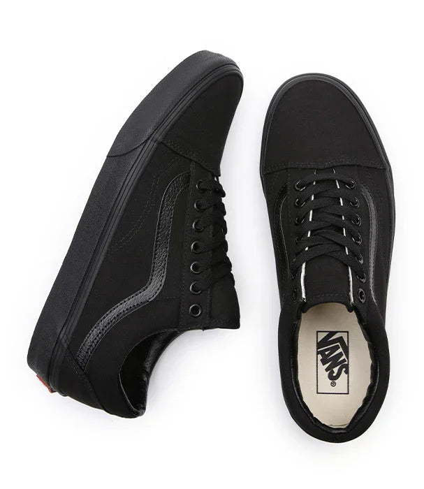 נעלי ואנס שחורות קלאסיות עם שרוכים, דגם אולד סקול, HOMEPAGE CHOZEN מותגים מובילים