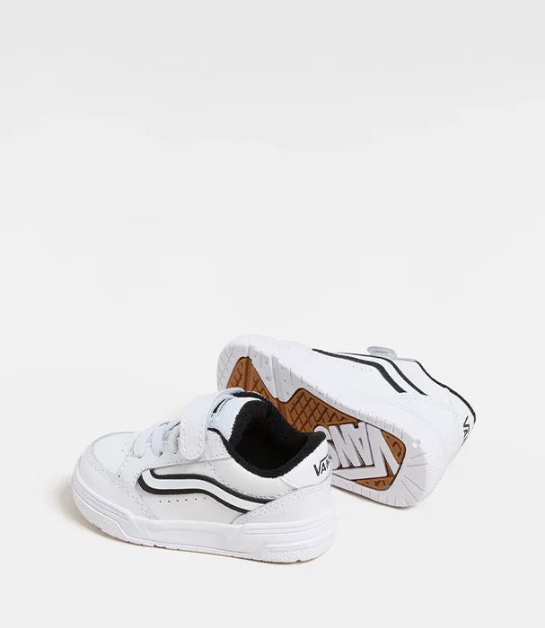 נעלי ואנס לבנות לילדים עם פס שחור, דגם סניקרס על רקע לבן, מותג CHOZEN