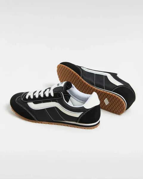 סניקרס ואנס שחורות עם פס לבן וסוליית גומי, נעליים אופנתיות לבגדי רחוב, CHOZEN