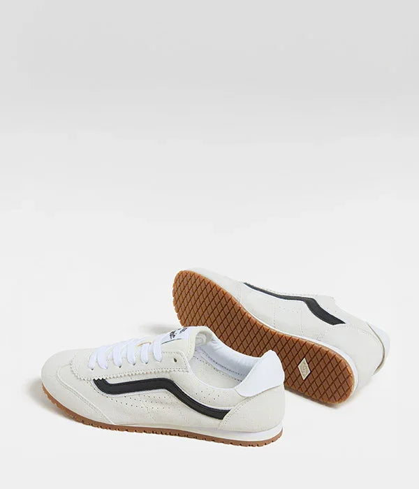 נעלי סניקרס לבנות עם סוליית גומי חומה ועיצוב פס שחור, אופנה לנשים CHOZEN