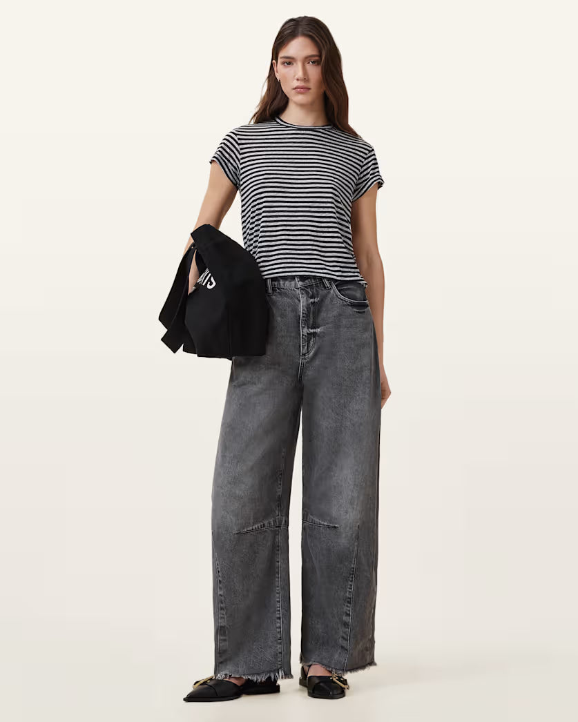 אול סיינטס טישירט קצרה ANNA STRIPE TEE לנשים