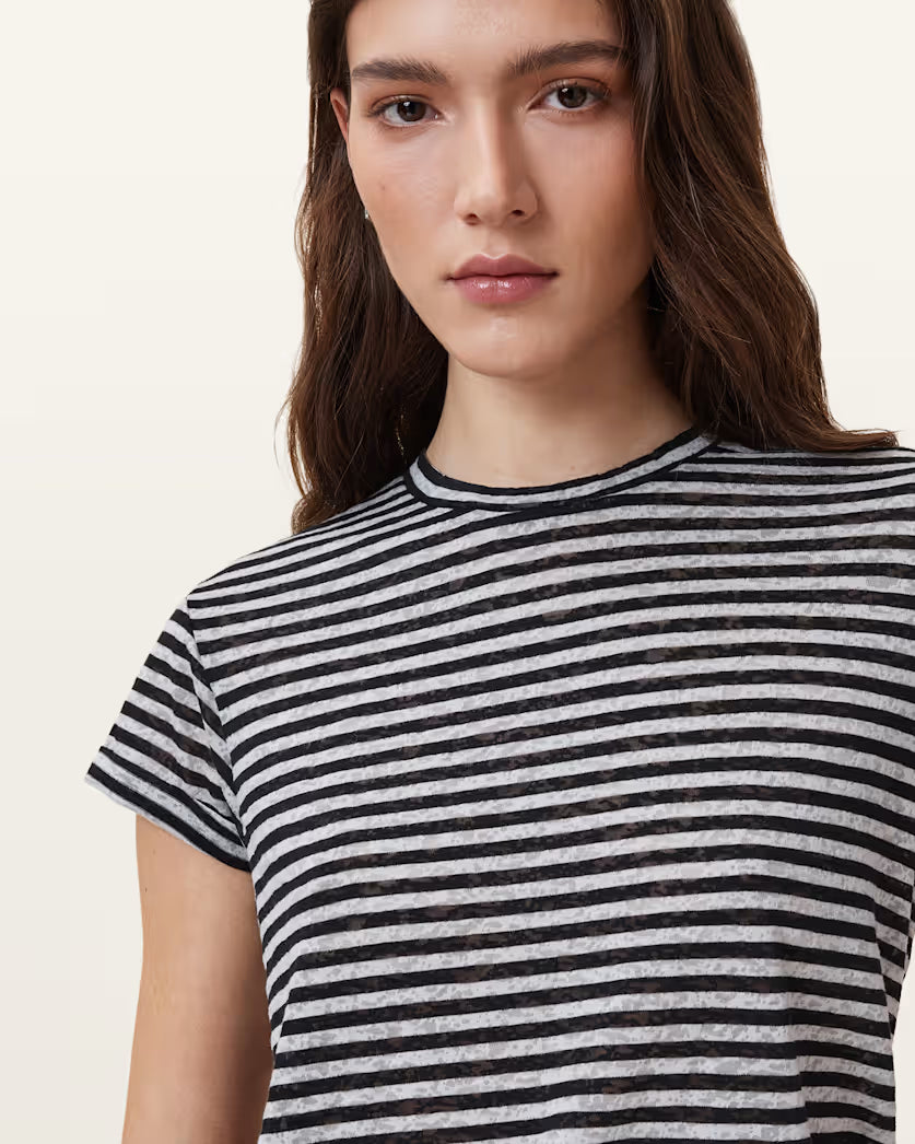 אול סיינטס טישירט קצרה ANNA STRIPE TEE לנשים
