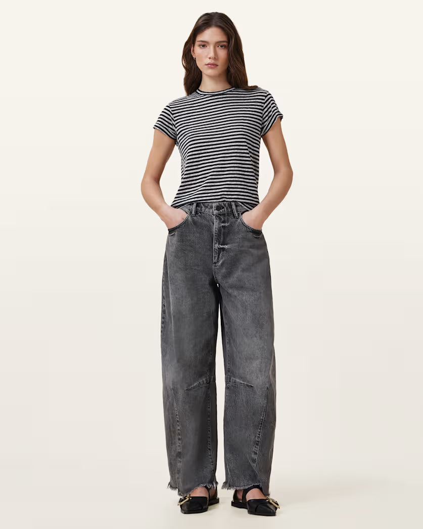 אול סיינטס טישירט קצרה ANNA STRIPE TEE לנשים