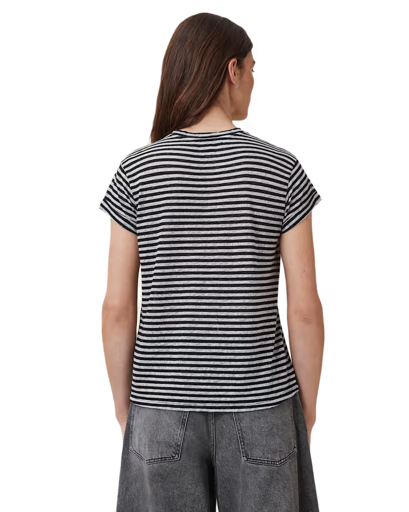 אול סיינטס טישירט קצרה ANNA STRIPE TEE לנשים