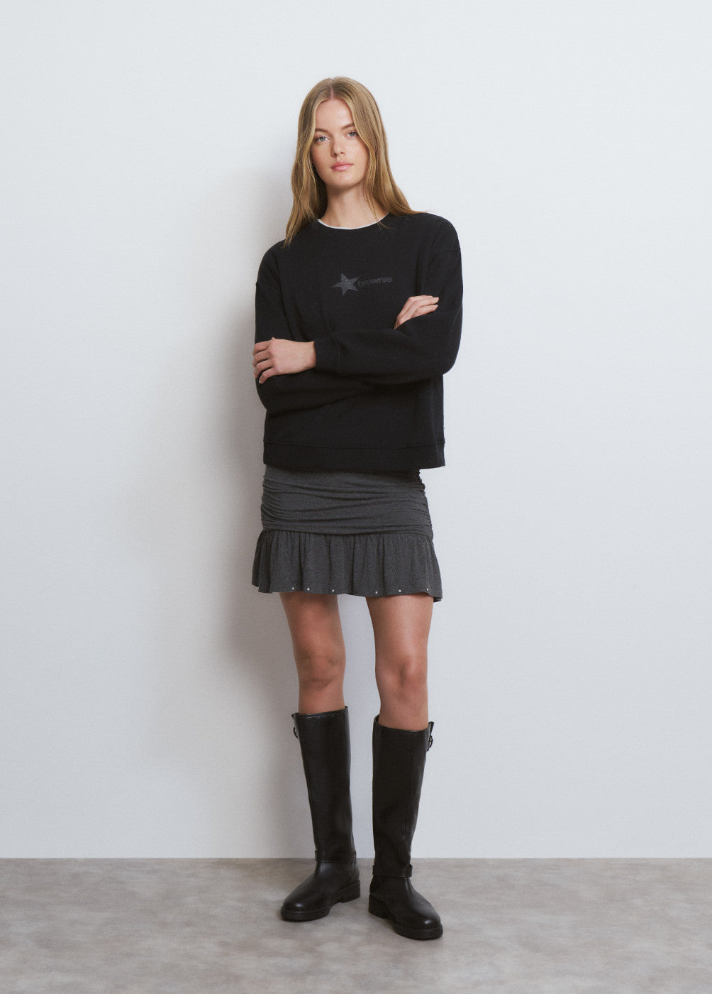 בראוני חצאית מיני לנשים