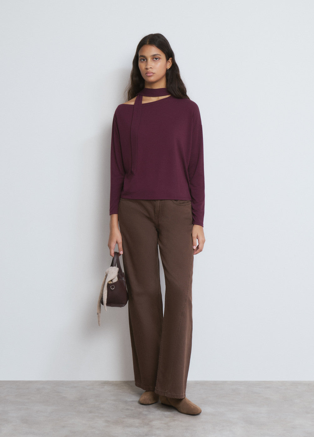 בראוני חולצה ארוכה לנשים